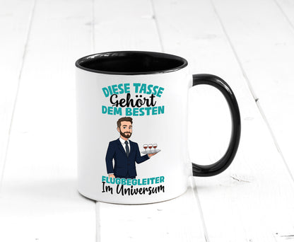 Im Universum: Flugbegleiter | Steward Flughafen Humor Geschenkidee Tasse