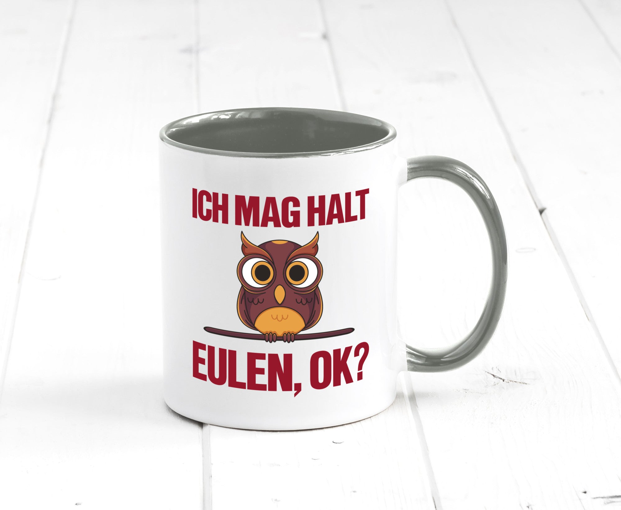 Ich mag Eulen | Spruch süße Eule Motiv lustiger Geschenk Humor Geschenkidee