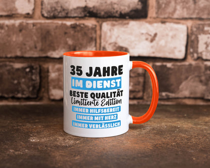 35 Jahre im Dienst | Jubiläum Arbeit v6 lustiger Spruch Geschenk Kollegen Büro