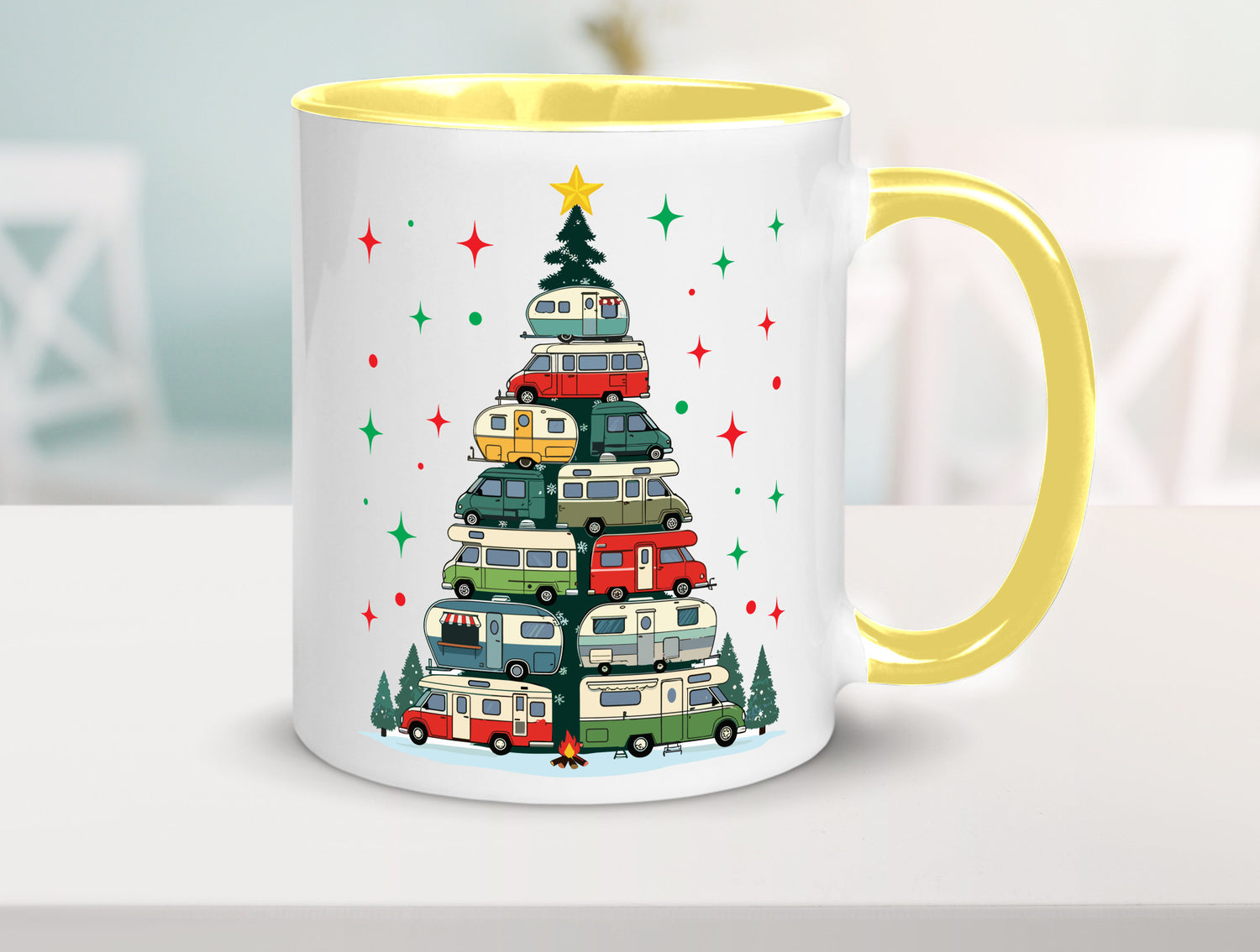 Camper | Camping Weihnachten Fahrzeuge Baumlichter v2 lustig Humor Geschenkidee