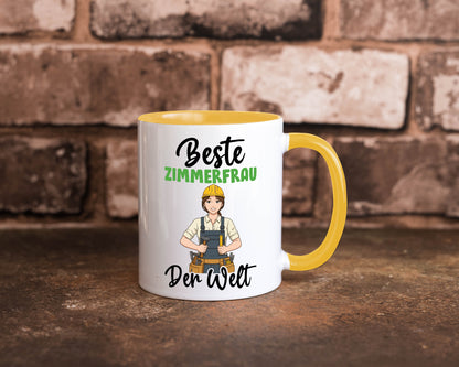 Beste Zimmerfrau| Holzbau | Handwerkerin v2 Geschenk Humor Geschenkidee