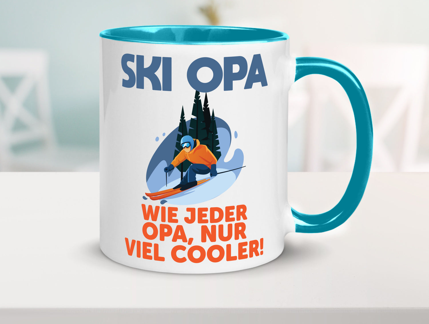 Ski Opa, normal, nur cooler | Skifahrer Bäume Schnee Geschenkidee Familie Humor