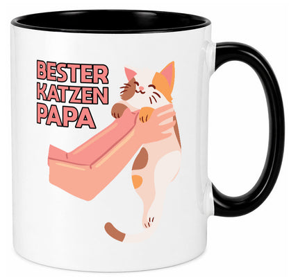 Bester Katzenpapa | Katze Gabel Geschenk Tierliebhaber Humor lustiger Spruch