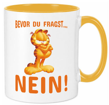 Bevor du fragst? Nein! | grimmige Katze Spruchtasse lustig Tierliebhaber Humor