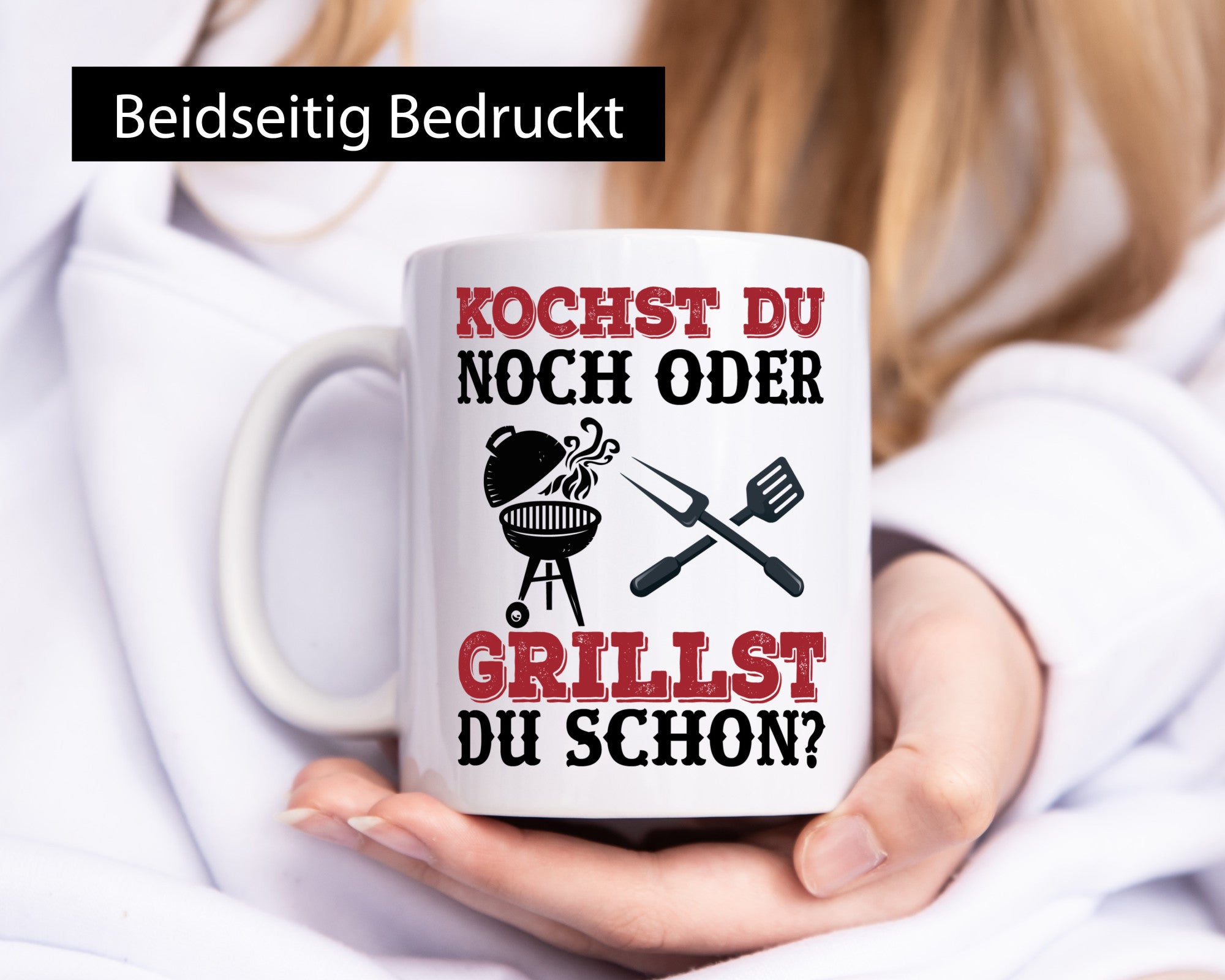 Grillst du schon? | Spruch Tasse Grillen Männer Geschenkidee Humor