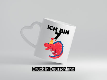 7. Geburtstag | Dino Dinosaurier 7 Jahre Geschenkidee Humor Tasse
