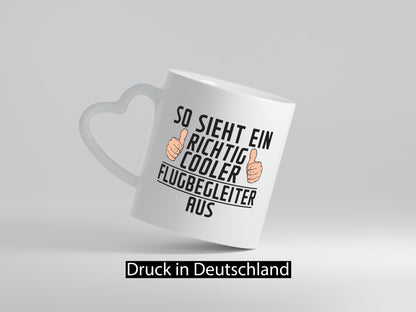Richtig Cooler Flugbegleiter | Steward Flughafen Humor Geschenkidee Tasse