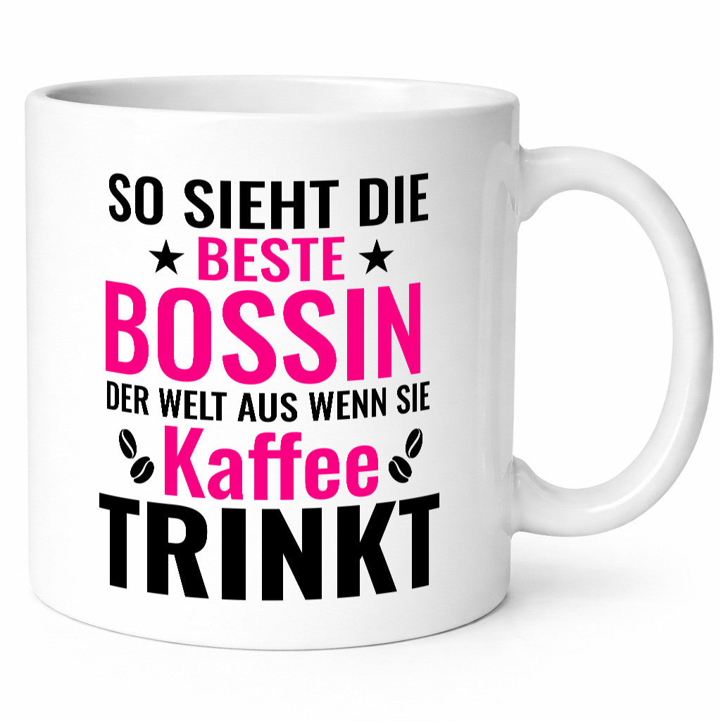Kaffee trinkt: Bossin | Führungskraft Vorgesetzte lustig Humor Geschenkidee