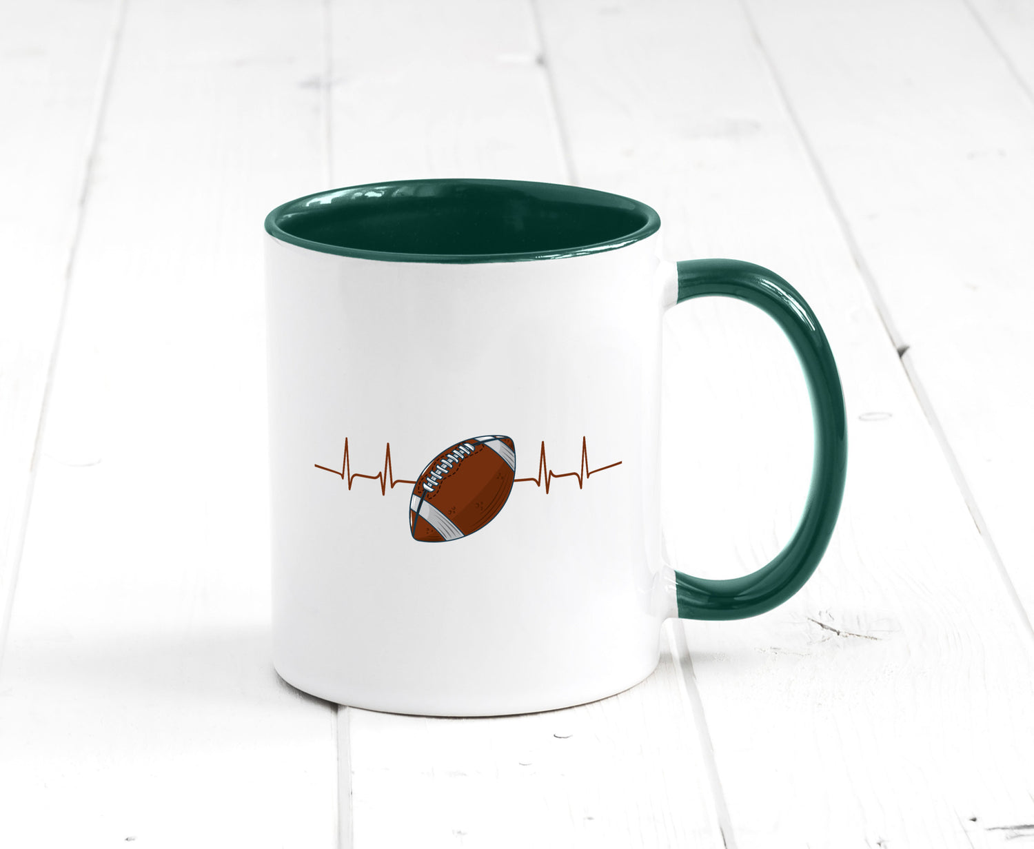 American Football Herzschlag | Footballer Superbowl Humor Geschenkidee Tasse