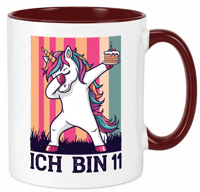 11 Geburtstag | Einhorn Damping Mädchen lustig Geschenkidee Geschenk Tasse
