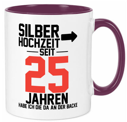 25. Hochzeitstag | Ehemann Silberhochzeit v2 lustig Humor Geschenkidee Geschenk Tasse