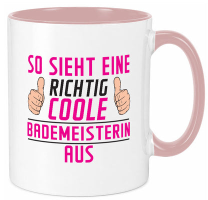 Richtig Coole Bademeisterin | Schwimmmeisterin Geschenk Humor Geschenkidee Tasse