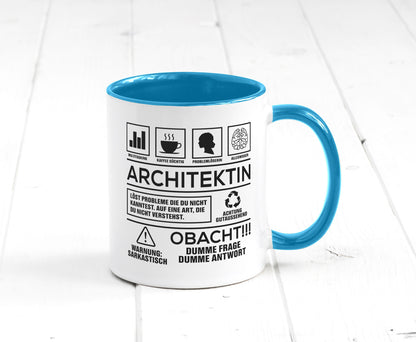 Achtung Probleme Architektin | Architektur Büro lustig Arbeit Kollegen Geschenk
