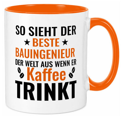 Kaffee trinkt: Bauingenieur | Ingenieur Geschenkidee Humor Tasse
