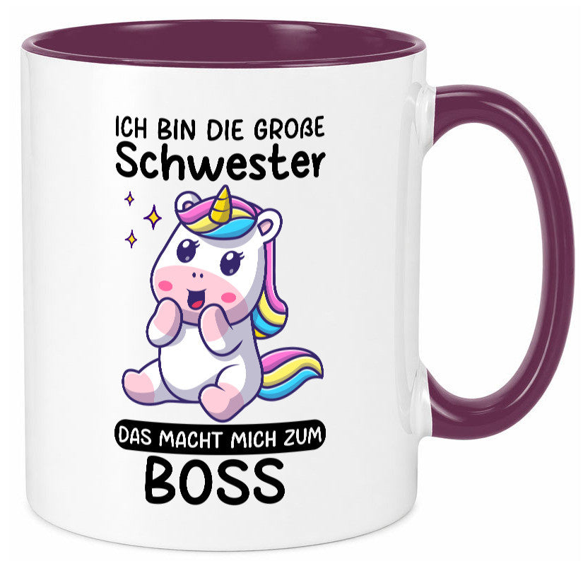 Große schwester macht mich zum Boss | Einhorn Geschwister lustiger Spruch
