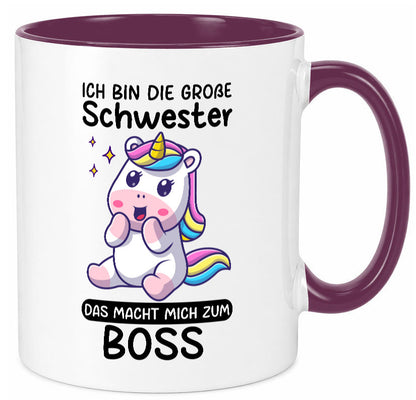 Große schwester macht mich zum Boss | Einhorn Geschwister lustiger Spruch
