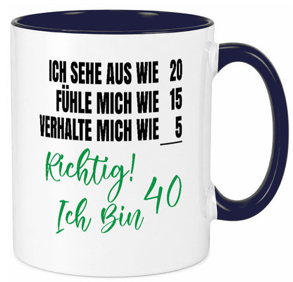 Ich bin Jung | 40 Geburtstag Verhalte mich wie ein Kind Geschenk Geschenkidee