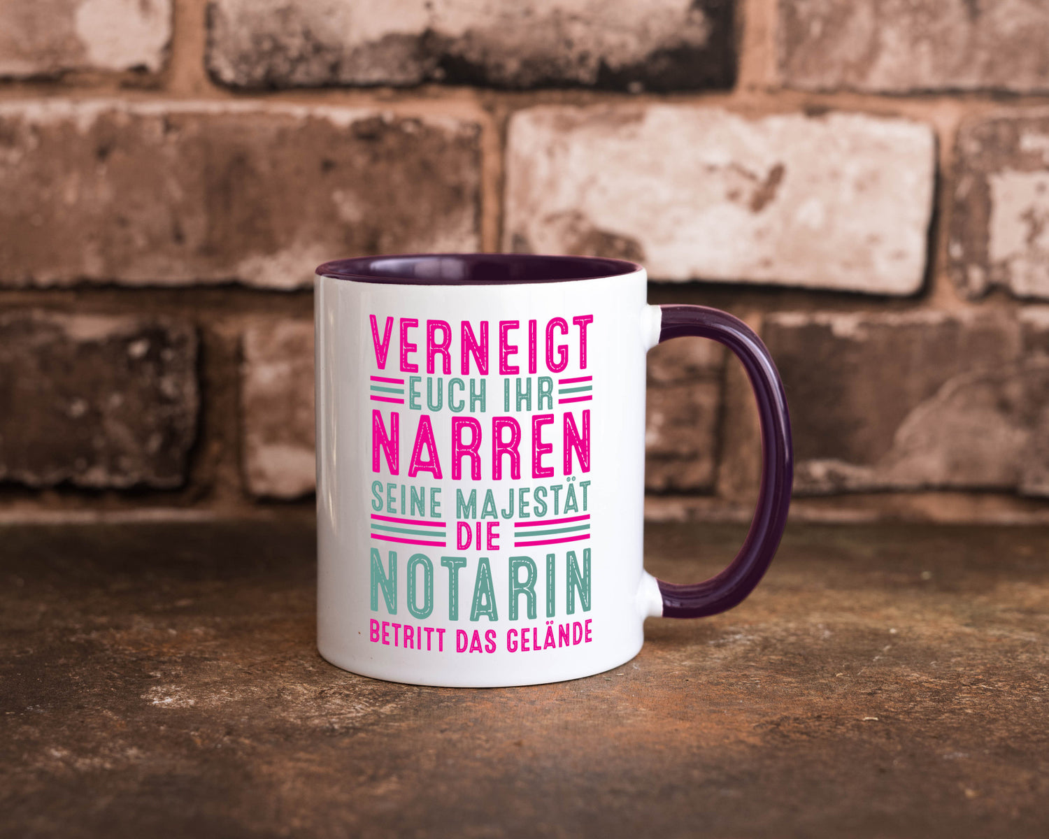 Verneigt euch: Notarin | Juristin lustig Humor Geschenkidee Geschenk Tasse