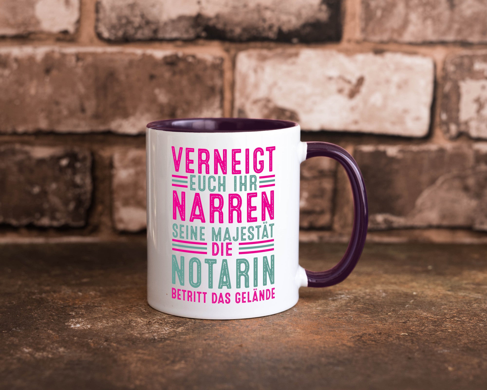 Verneigt euch: Notarin | Juristin lustig Humor Geschenkidee Geschenk Tasse
