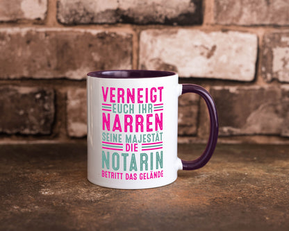 Verneigt euch: Notarin | Juristin lustig Humor Geschenkidee Geschenk Tasse