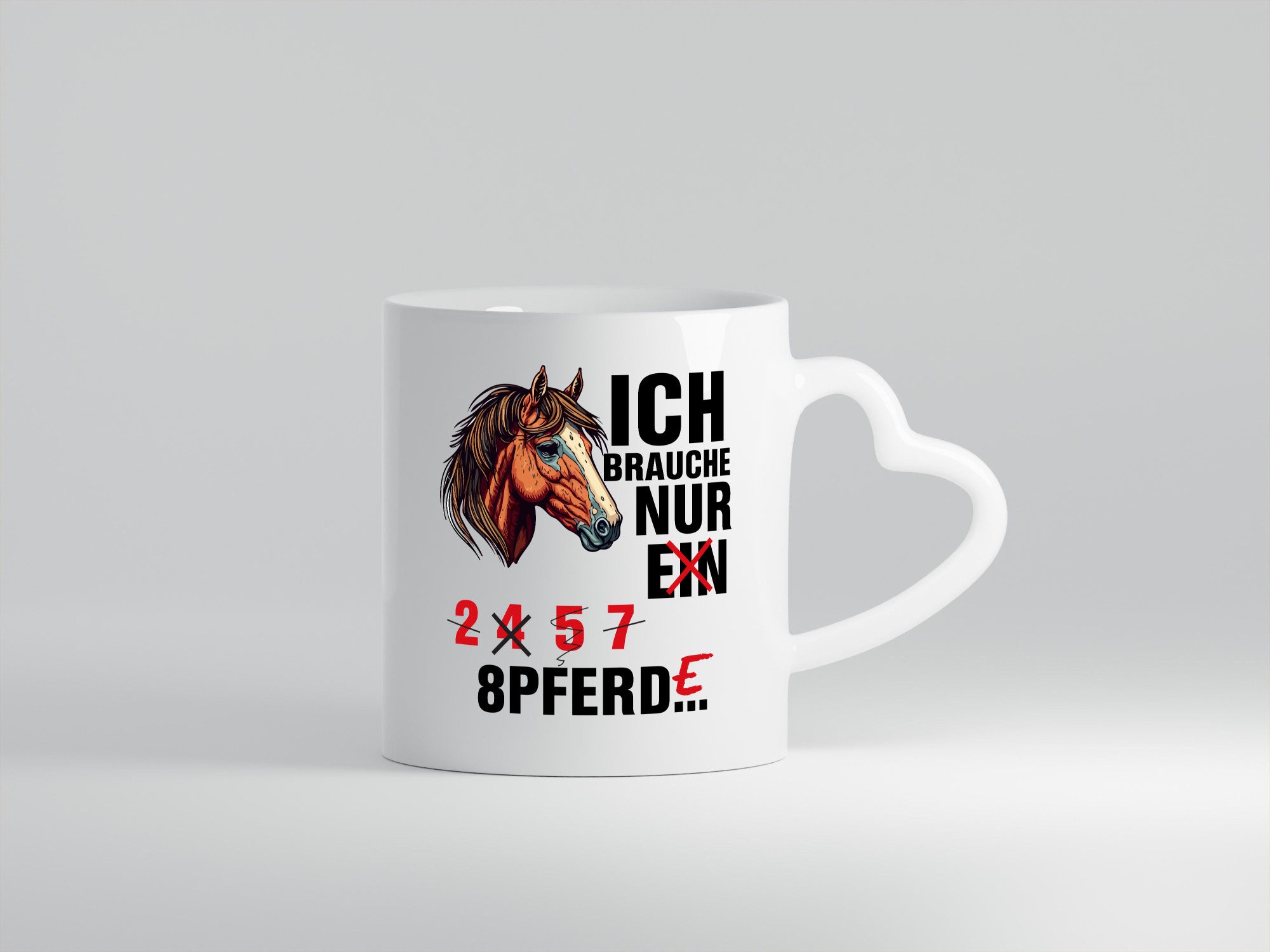 Ich brauche Pferde | Pferdeliebhaber Pony Humor Reiten Geschenkidee Tasse