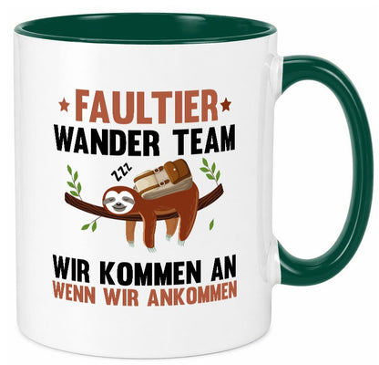 Faultier Wanderteam | Spruch Motiv Wandern lustig Tierliebhaber Humor Geschenk Tasse