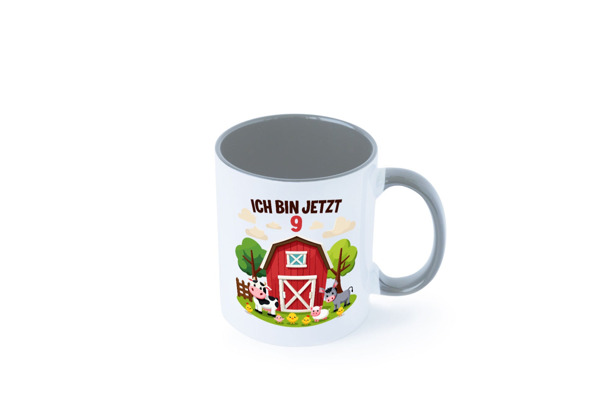 9. Geburtstag | 8 Jahre Bauernhof und Tiere Humor Geschenkidee Tasse