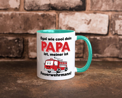 Cooler Papa | Feuerwehrmann Bester der Welt Humor Geschenkidee Tasse