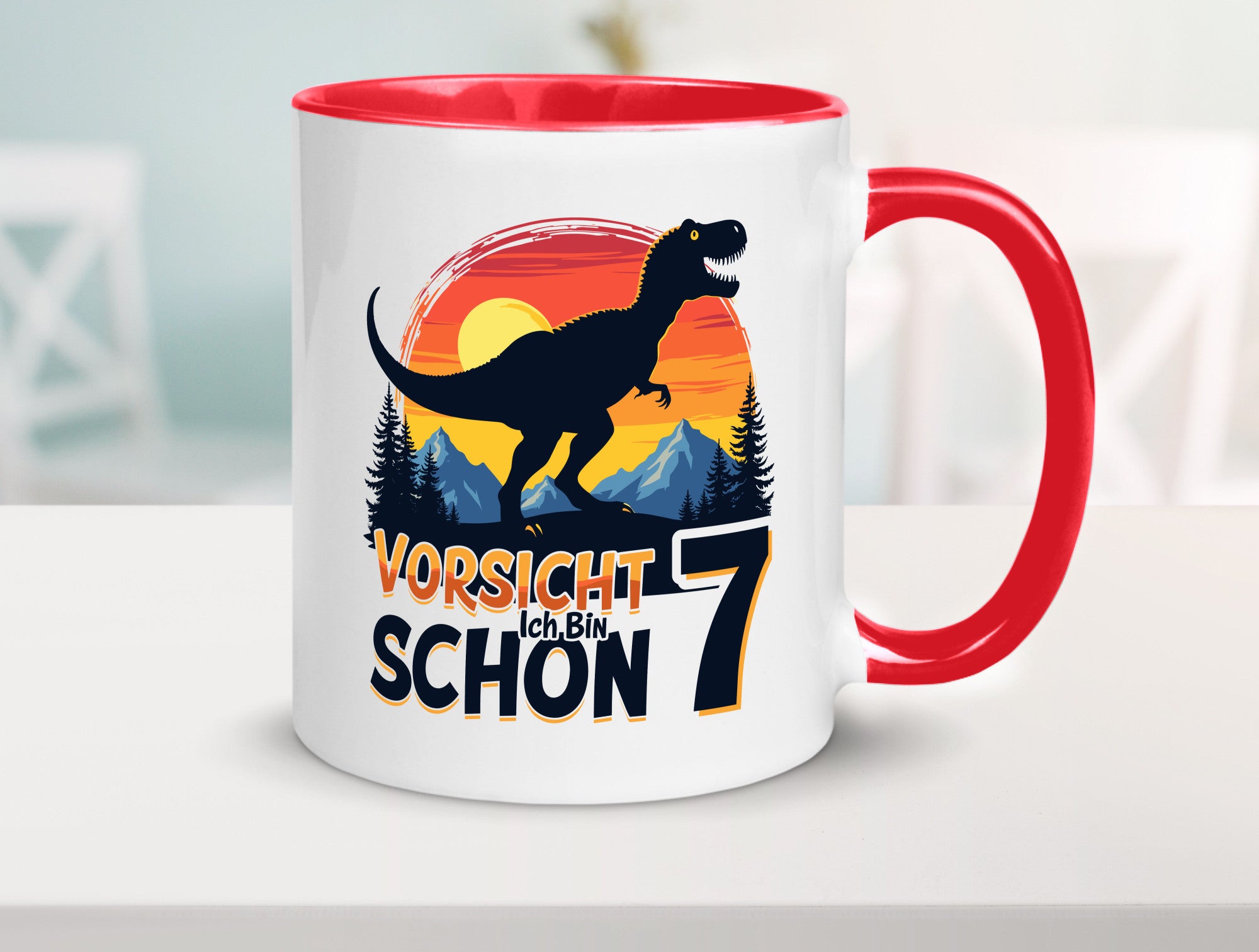 7. Geburtstag | 7 Jahre Dinosaurier v2 Geschenk Geschenkidee lustiger Spruch
