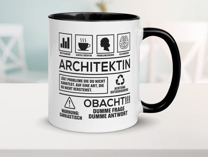 Achtung Probleme Architektin | Architektur Büro lustig Arbeit Kollegen Geschenk