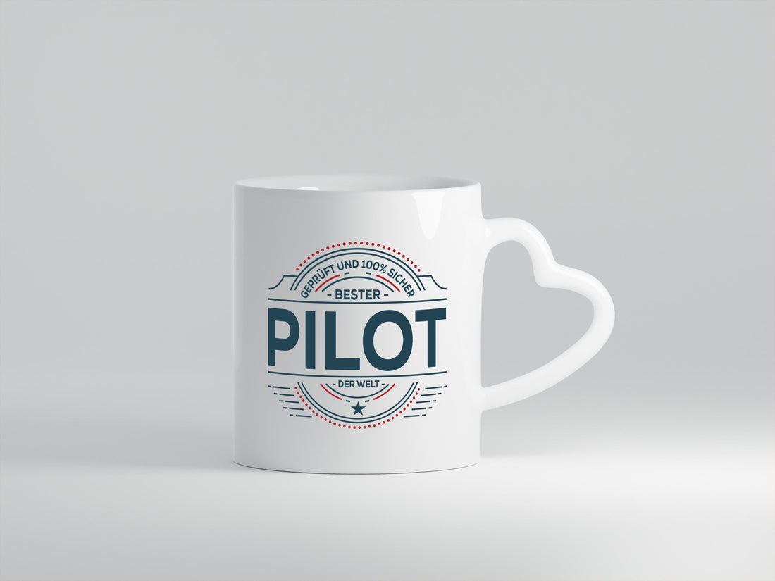 Geprüft und sicher: Pilot | Flugzeug Piloten Geschenk Humor Geschenkidee Tasse