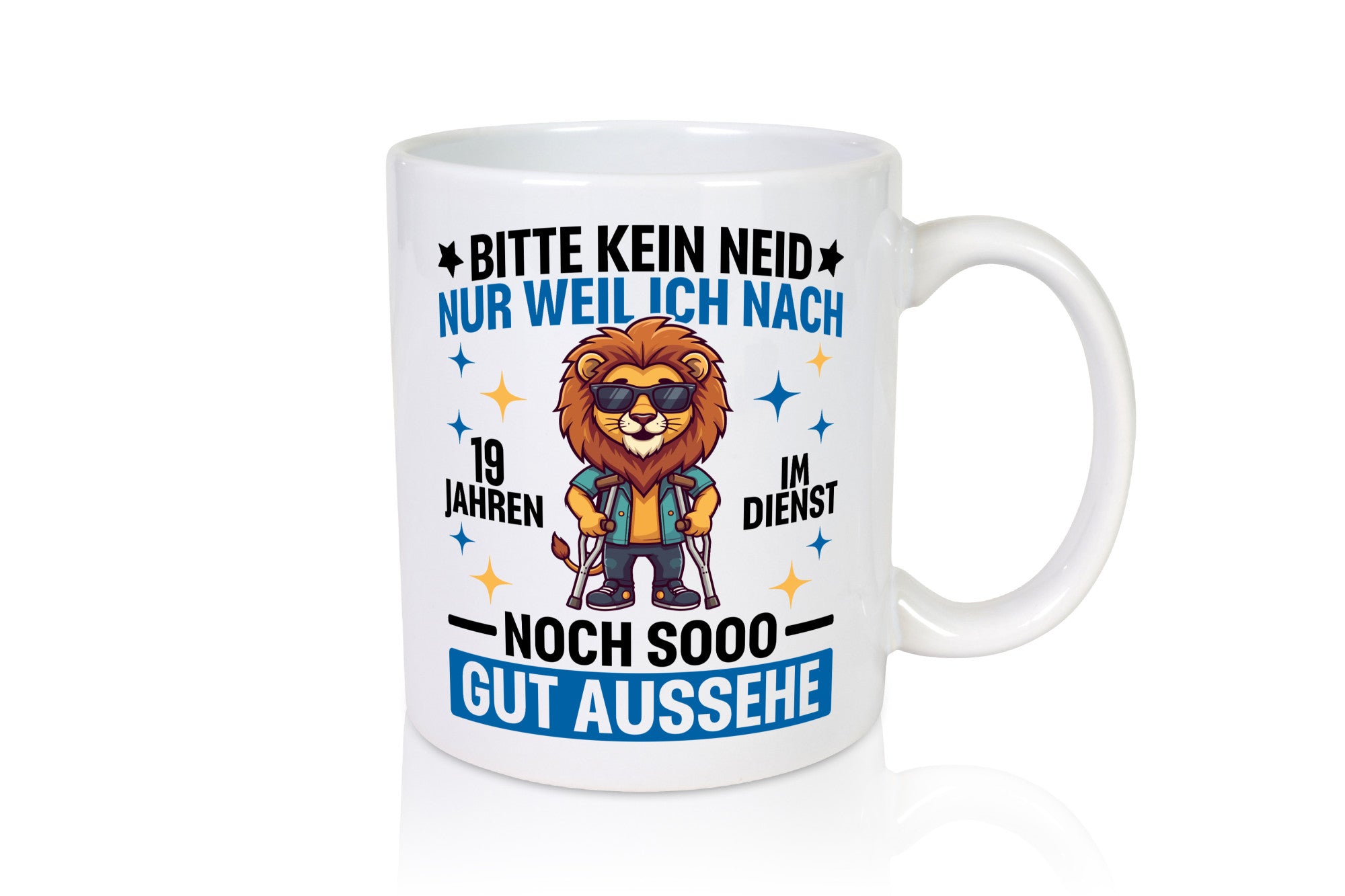 19 Jahre im Dienst | Arbeitsjubiläum Arbeit lustig Kollegen Büro Geschenk Tasse