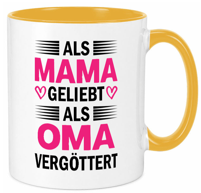 Als oma Vergöttert | Muttertag mama Großmutter Humor Familie Geschenkidee Tasse