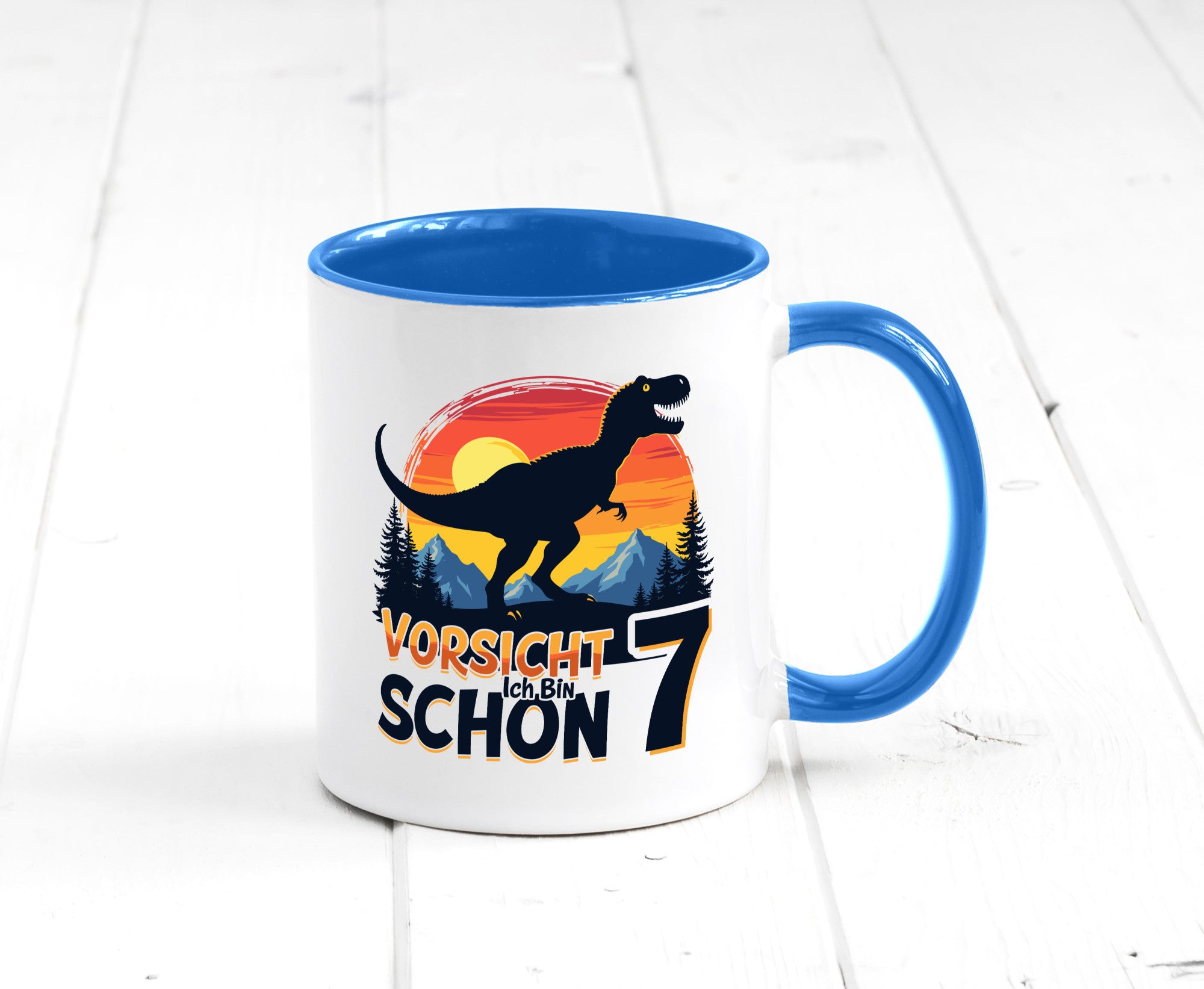 7. Geburtstag | 7 Jahre Dinosaurier v2 Geschenk Geschenkidee lustiger Spruch