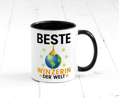 Welt Beste Winzerin | Weinbauer Wein Humor Geschenkidee Tasse
