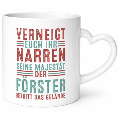 Verneigt euch: Förster | Forst Arbeit v2 Geschenkidee Kollegen Büro Humor Tasse