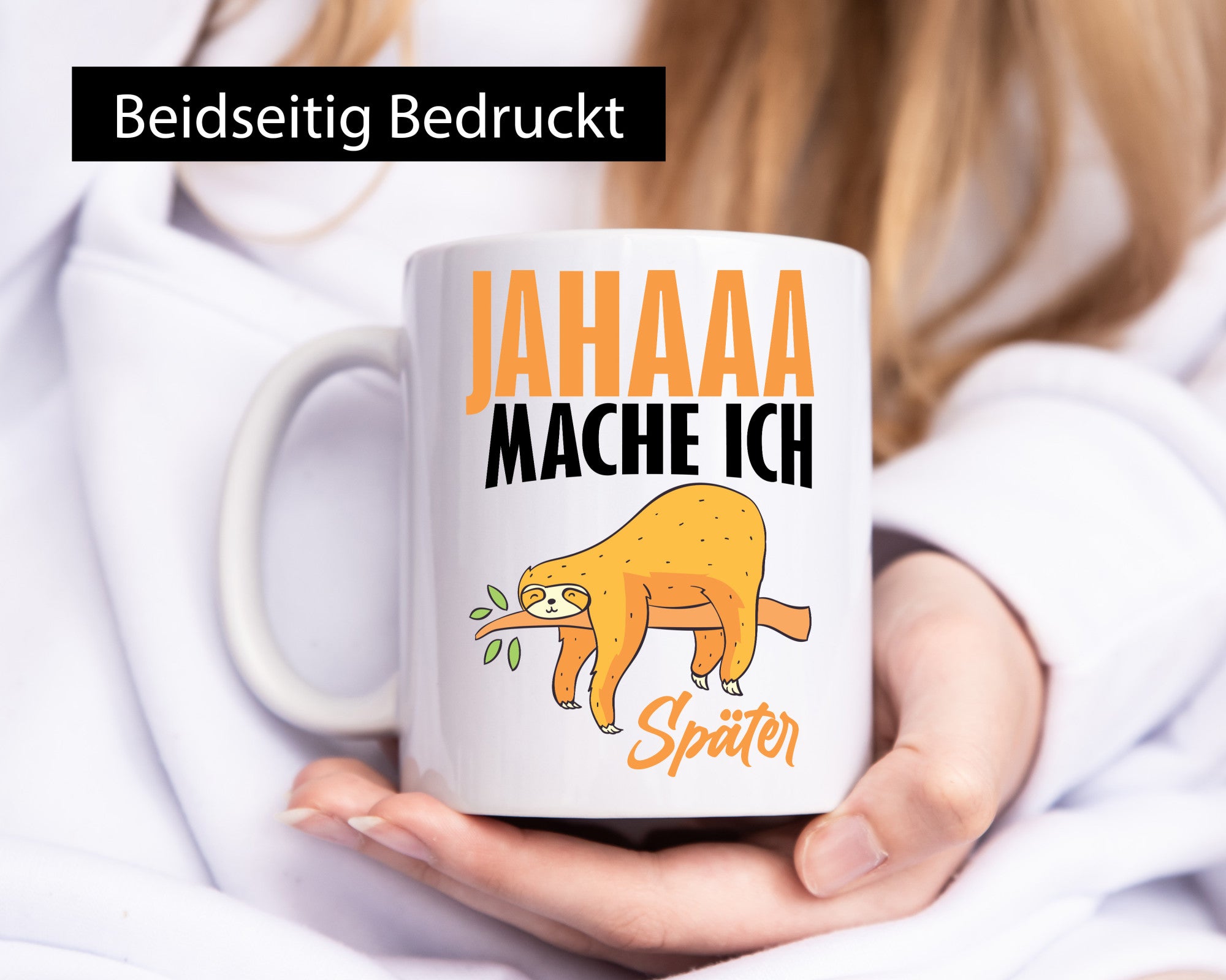 Mach ich später Geschenkidee Humor Tasse
