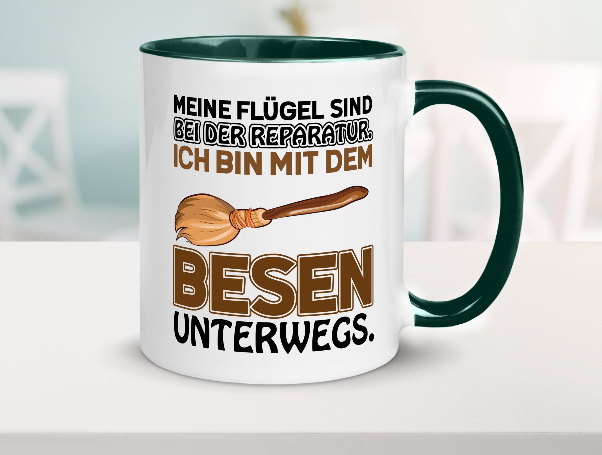 Flügel Reperatur lustig Humor Geschenkidee Geschenk Tasse
