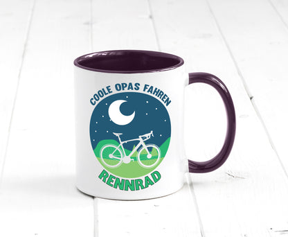 Coole Opas fahren Rennrad | Mond Landschaft Geschenk Familie Geschenkidee