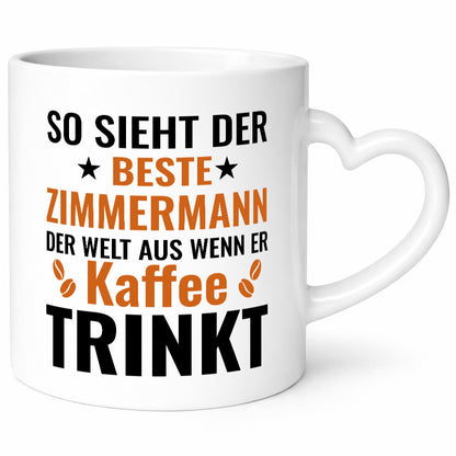 Kaffee trinkt: Zimmermann | Handwerker Holzbau Geschenk Humor Geschenkidee