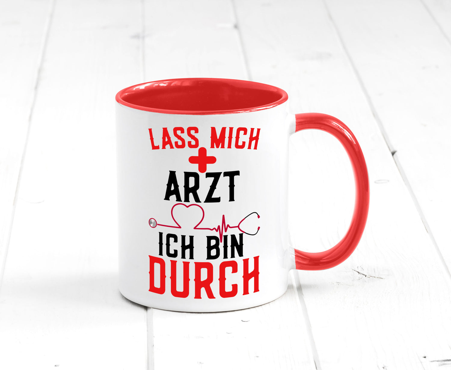 Arzt | Lass mich durch Herz Doktor Krankenhaus Puls Humor Geschenkidee Tasse