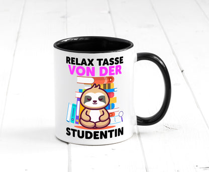 Relax Tasse: Studentin | Uni Studium Universität lustiger Spruch Geschenk Humor