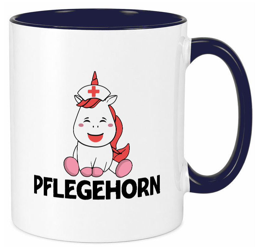 Pflegehorn | Krankenpflegerin Einhorn lustiger Spruch Geschenk Humor Tasse