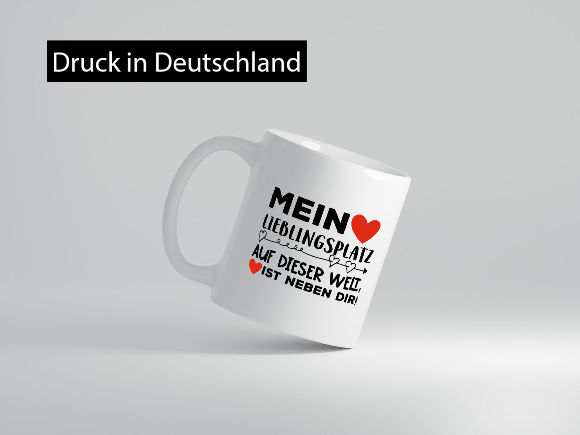 Lieblingsplatz ist neben dir | Pärchen Tasse Romantik Humor Familie Geschenkidee