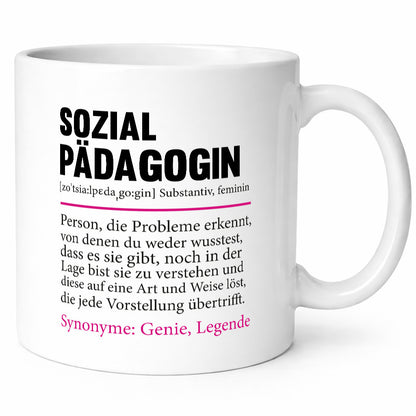 Sozialpädagogin | Spruch lustig Humor Pädagogin v2 Geschenkidee Geschenk Tasse