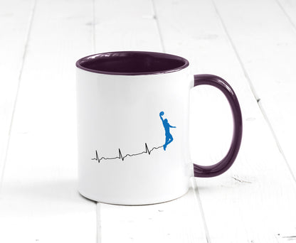 Herzschlag Basketball | Motiv Sport Ballsport Humor Geschenkidee Tasse