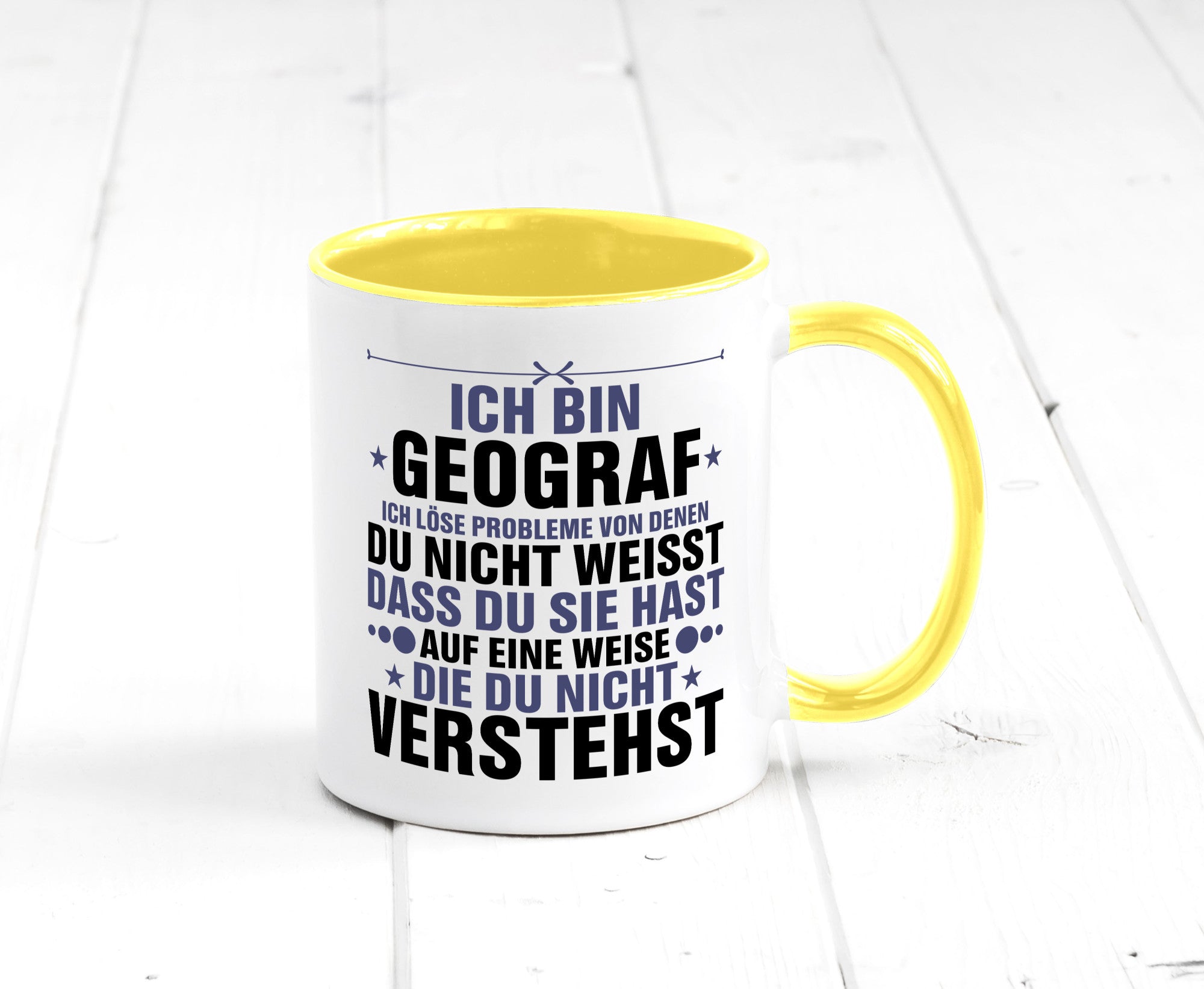 Löse Probleme: Geograf | Geografie lustig Humor Geschenkidee Geschenk Tasse