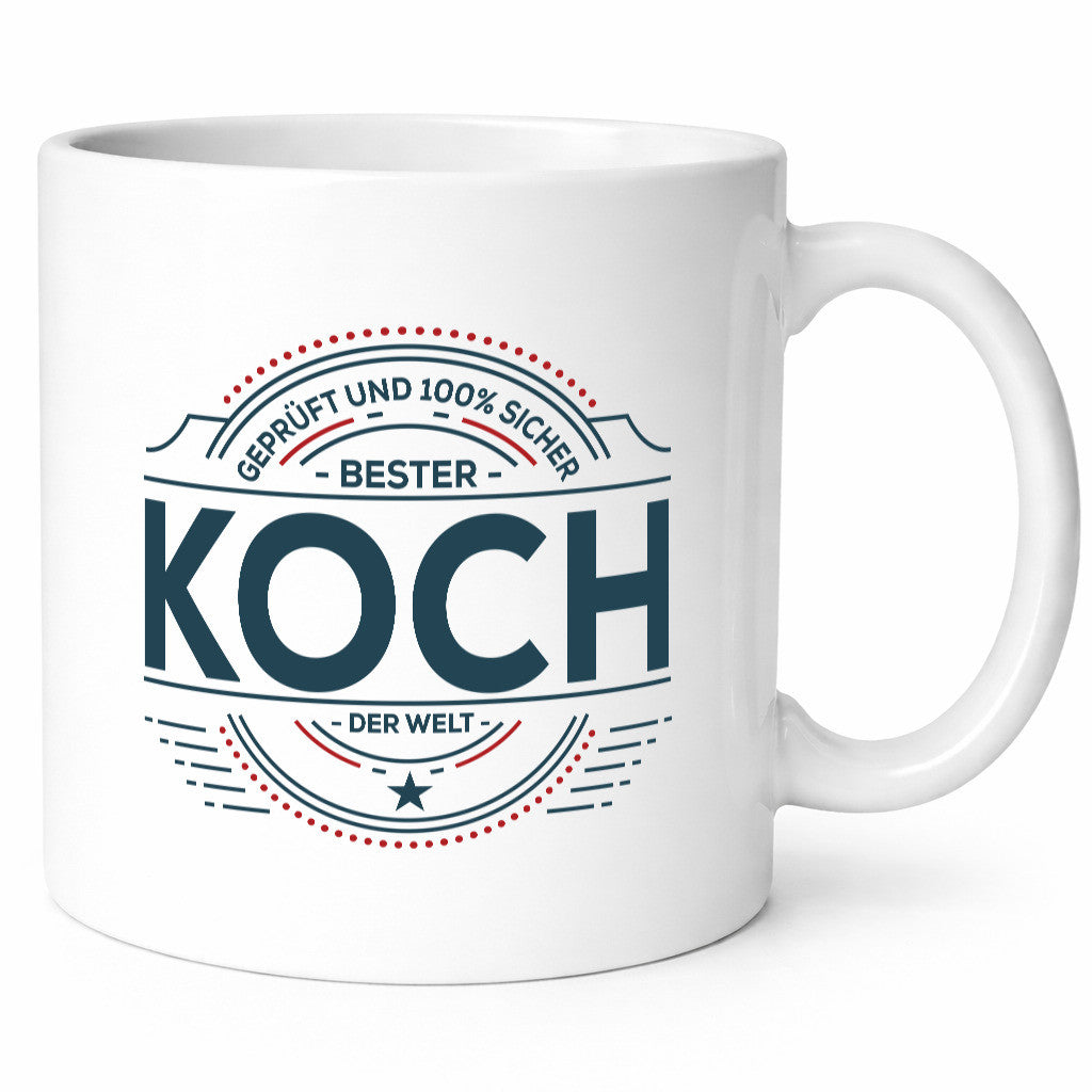 Geprüft und sicher: Koch | Chefkoch Geschenkidee Arbeit Kollegen Büro Humor