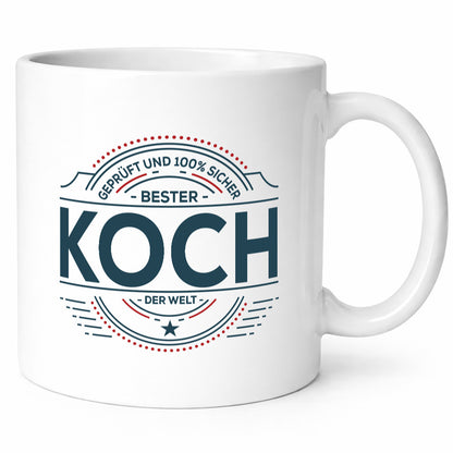 Geprüft und sicher: Koch | Chefkoch Geschenkidee Arbeit Kollegen Büro Humor