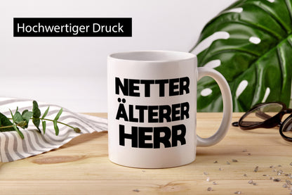 Netter Älterer Herr | Rentner Ruhestand lustig Jubiläum Geschenk Tasse